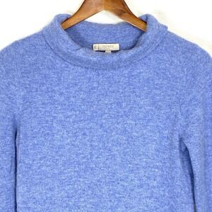 HOBBS Womens Sz Small Wool Cashmere Sweater Mock Neck Soft Luxury Career Office
